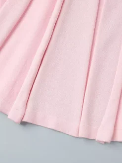 Soft Pink V Neck Knit Maxi Dress For Women Elegant Daily Style