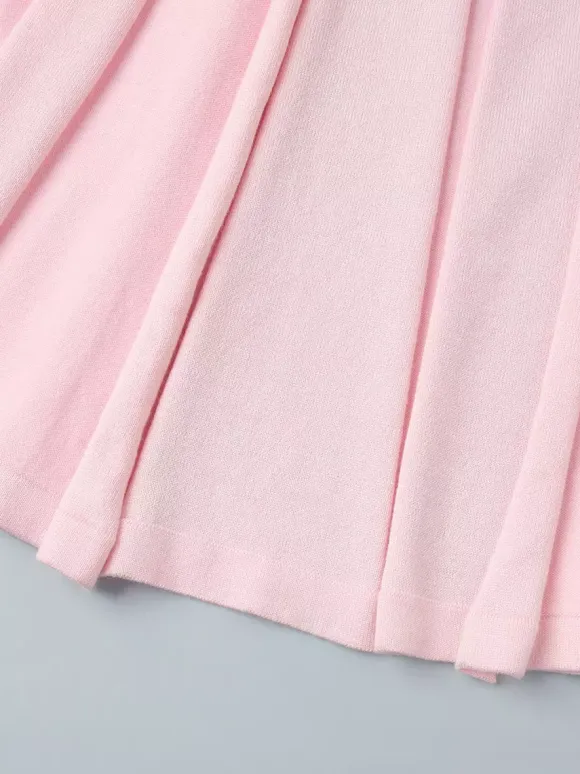 Soft Pink V Neck Knit Maxi Dress For Women Elegant Daily Style