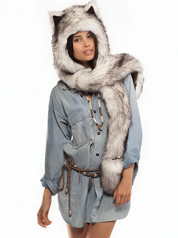Soft Faux Fur Hat Animal-Shaped Women's Cap For Fall Winter