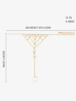 Sparkling Anklet Crystal Layered Beach Vacation Ankle Bracelet