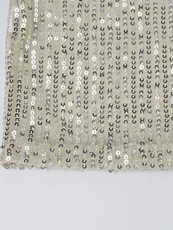 Sparkly Sequin Maxi Slip Dress For Women - Glam Spaghetti Strap Bodycon - Spring Night Out Club Party 2026