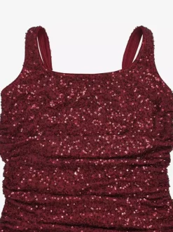 Sparkly Sequin Maxi Formal Dress For Women - Square Neck Slim Fit Back Lace-up Bodycon Mermaid Gown - Summer Gala Prom 2026