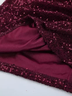 Sparkly Sequin Mini Dress For Women - Sexy Deep V Neck Long Sleeve Ruched Bodycon - Spring Cocktail Party Clubwear 2026