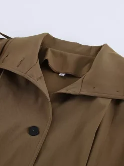 Stand Collar Cropped Jacket For Women 2026
