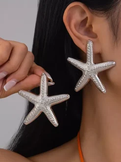 Starfish Shape Ocean Style Earrings For Women 2026