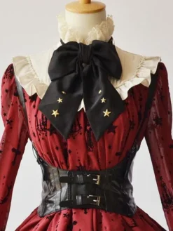 Steampunk Gothic Black Lolita Corset Metallic Buckle Lolita Bustier Dreaa