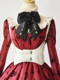 Steampunk Gothic Black Lolita Corset Metallic Buckle Lolita Bustier Dreaa