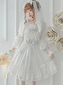 Steampunk Lolita Blouses Ruffles Bows Half Sleeves Blouse Lolita Top White Lolita Shirt