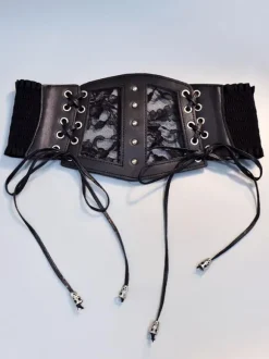 Steampunk Lolita Accessories Black Lace Up Lace Lace Polyester Fiber Miscellaneous
