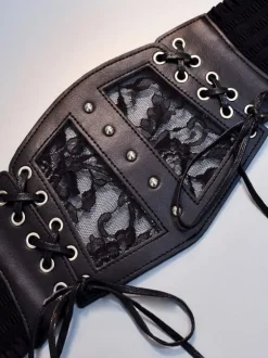 Steampunk Lolita Accessories Black Lace Up Lace Lace Polyester Fiber Miscellaneous
