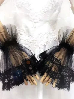 Steampunk Lolita Accessories Black Lace Polyester Fiber Accessory Lace Miscellaneous