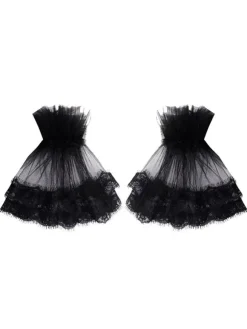Steampunk Lolita Accessories Black Lace Polyester Fiber Accessory Lace Miscellaneous