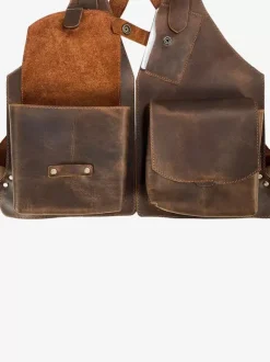 Steampunk Costume Men's Accessory Grommets Handmade Leather Shoulder Bag