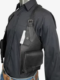 Steampunk Costume Men's Accessory Grommets Handmade Leather Shoulder Bag