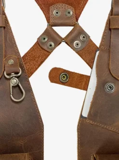 Steampunk Costume Men's Accessory Grommets Handmade Leather Shoulder Bag