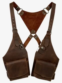 Steampunk Costume Men's Accessory Grommets Handmade Leather Shoulder Bag