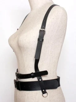 Steampunk Lolita Accessories Black Metal Details PU Leather Miscellaneous
