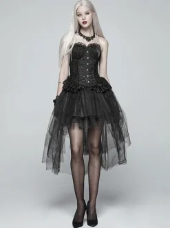 Steampunk Lolita SK Black Tiered Lolita Skirts