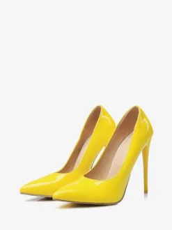 Stiletto High Heels Pointed Toe Classic Pumps in Yellow