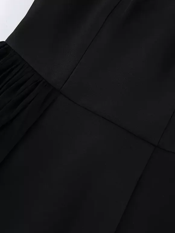 Strapless Summer Mini Dress With Asymmetric Pleated Drape For Women 2026