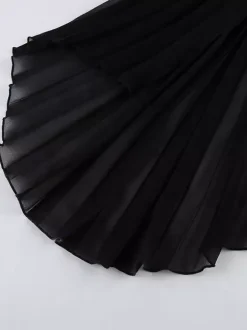 Strapless Summer Mini Dress With Asymmetric Pleated Drape For Women 2026