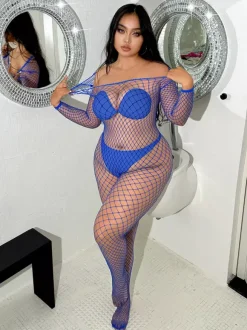 Strech Plus Size Hosiery Long Sleeves Nylon Sexy Bodystockings