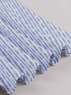 Striped Halter Neck Floral Print A Line Summer Sundress For Women 2026