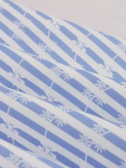 Striped Halter Neck Floral Print A Line Summer Sundress For Women 2026