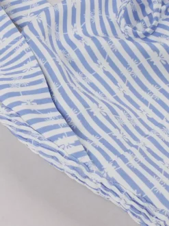 Striped Halter Neck Floral Print A Line Summer Sundress For Women 2026