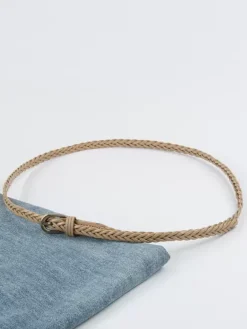 Stylish Belt Leather Metal Buckle Versatile Belts In Solid Color For Women