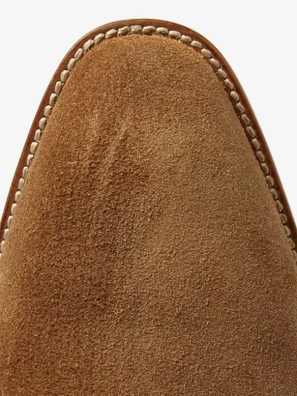 Suede Ankle Boots For Men Round Toe Buckle Detail Chunky Heel Casual Boots
