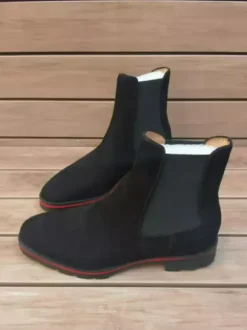 Suede Chelsea Boots For Men Suede Round Toe Ankle Boots