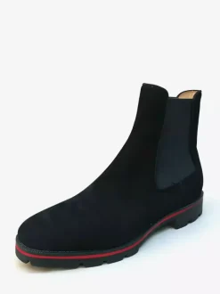 Suede Chelsea Boots For Men Suede Round Toe Ankle Boots