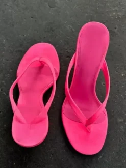 Suede Flip Flop Wedge Sandals Thong Women's Sandal Slippers