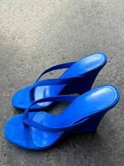 Suede Flip Flop Wedge Sandals Thong Women's Sandal Slippers