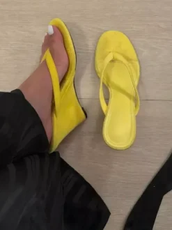 Suede Flip Flop Wedge Sandals Thong Women's Sandal Slippers