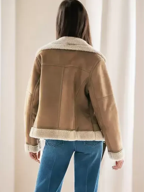 Suede Jacket Faux Shearling Winter Coat 2026 Outerwear For Women