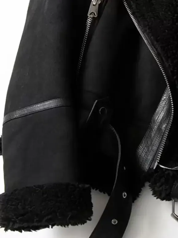 Suede Jacket Faux Shearling Winter Coat 2026 Outerwear For Women