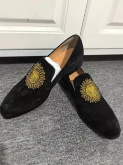 Suede Men's Loafers Round Toe Deisgned Slip On Dress Shoes