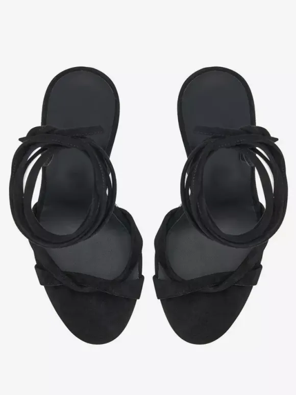 Suede Wedge Sandals Open Toe Lace Up Sandal Wedges For Women