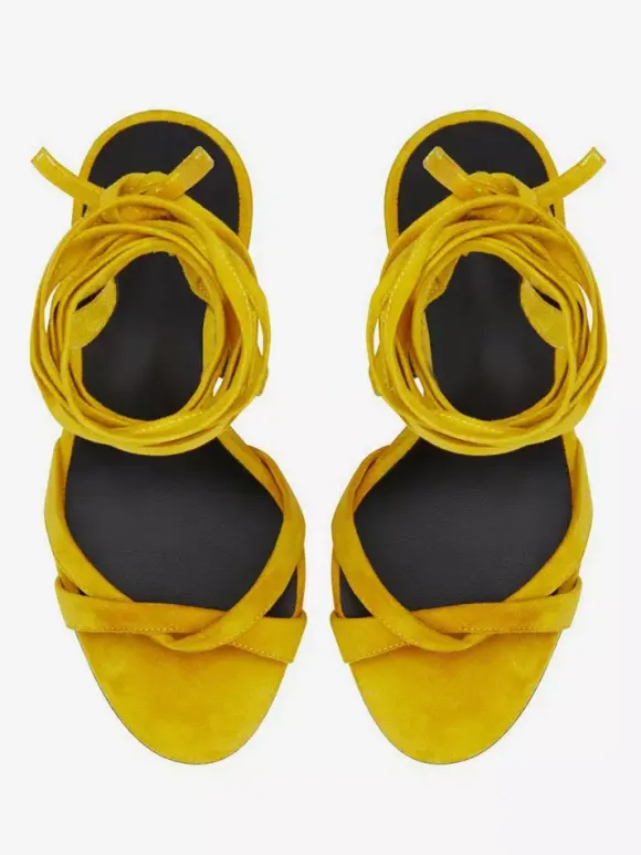 Suede Wedge Sandals Open Toe Lace Up Sandal Wedges For Women