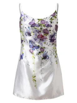 Summer Dress Straps Neck Floral Print White Short Beach Dress