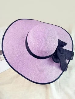 Summer Straw Hat With Oversized Brim Sun Protection Foldable Beach Sun Hat For Women 2026