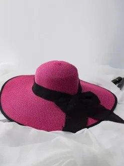 Summer Straw Hat With Oversized Brim Sun Protection Foldable Beach Sun Hat For Women 2026
