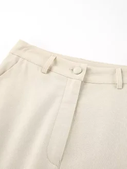 Summer Two Piece Co-ord Set Asymmetrical Top And Straight Pants For Women 2026