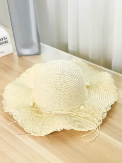 Summer Wave Wide Brim Straw Hat Sun Protection Beach Sun Hat For Women 2026