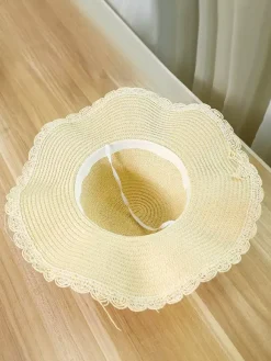 Summer Wave Wide Brim Straw Hat Sun Protection Beach Sun Hat For Women 2026