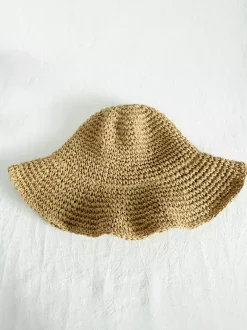 Summer Woven Straw Hat For Women Sun Protection Foldable Beach Hat 2026