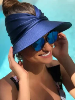 Sun Visor Hat Wide Brim Summer UPF 50+ UV Protection Elastic Hollow Cap For Women 2026