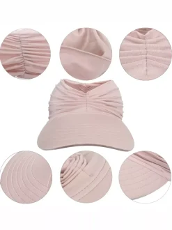 Sun Visor Hat Wide Brim Summer UPF 50+ UV Protection Elastic Hollow Cap For Women 2026